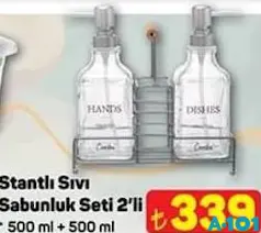 STANTLI SIVI SABUNLUK SETİ 2'Lİ 500 ML+500 ML STANTLI SIVI SABUNLUK SETİ 2'Lİ 500 ML+500 ML